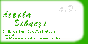 attila dibaczi business card